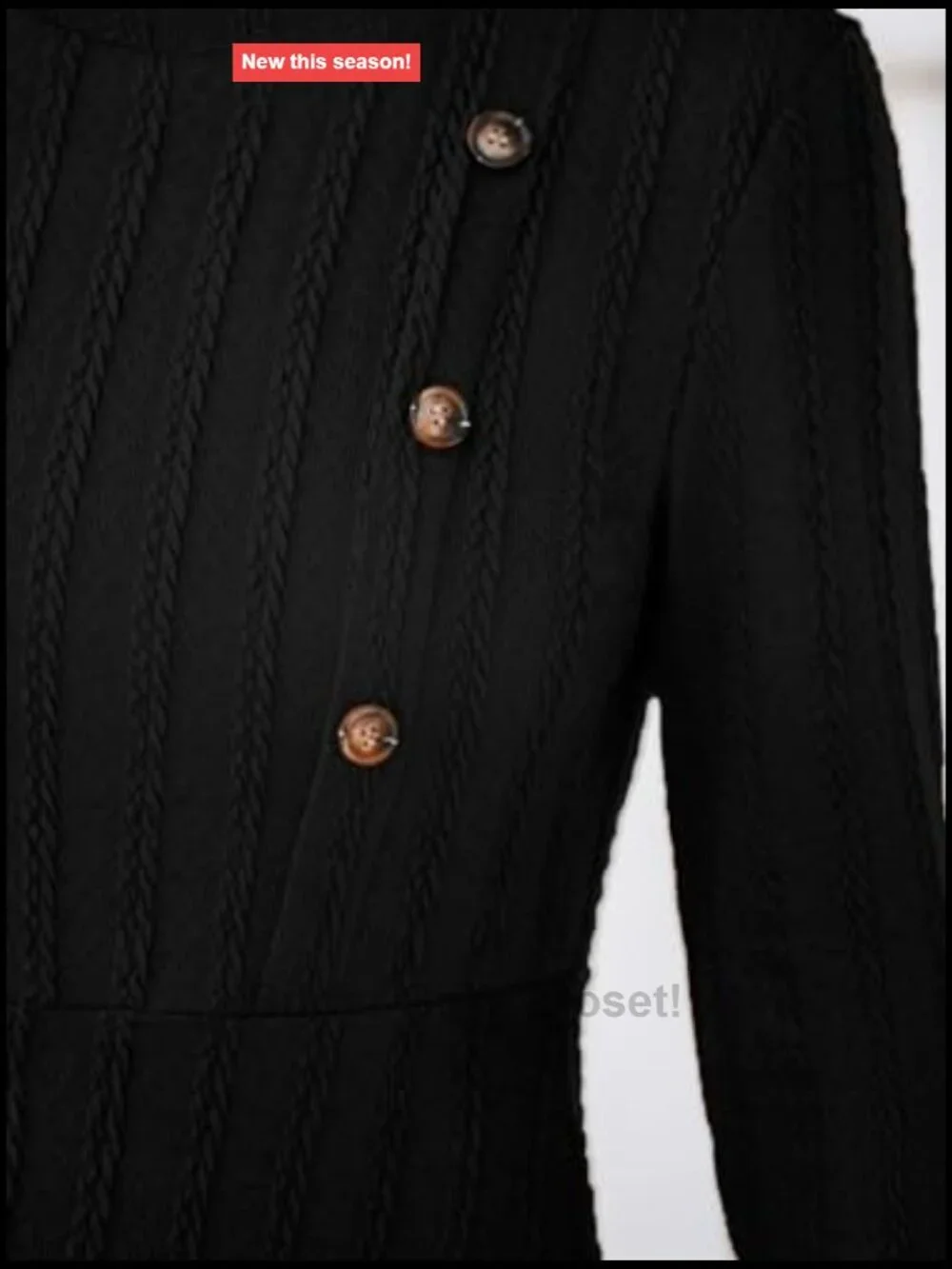 Women's Textured Knit A-Line Mini Dress Long Sleeve Button Detail Fall Casual